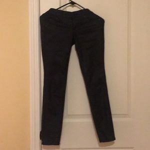 Leather like skinny pants, dark blue